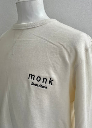 Unisex Classic Monk Sweatshirt- Cream